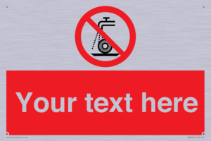 Custom prohibition Do not use for wet grinding